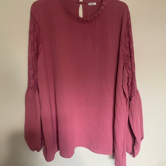 Studio Tops - Women’s studio 1886 plink long sleeve lace blouse size 2x